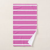 Roze en witte strepen bad handdoek (Handdoek)