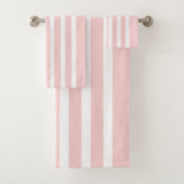 Roze en witte strepen bad handdoek (Insitu)