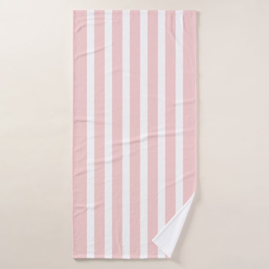 Roze en witte strepen bad handdoek (Badhanddoek)