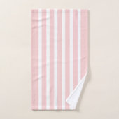 Roze en witte strepen bad handdoek (Handdoek)