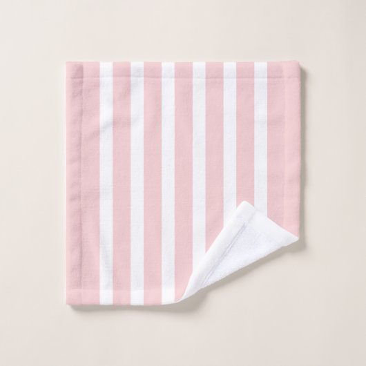 Roze en witte strepen bad handdoek (Wasdoekje)