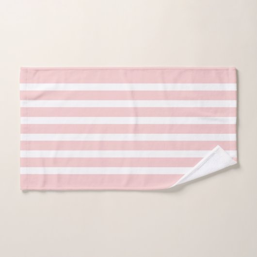 Roze en witte strepen bad handdoek (Handdoek)