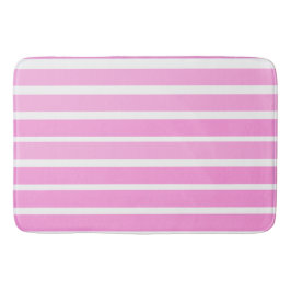 Roze en witte strepen badmat