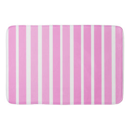 Roze en witte strepen badmat