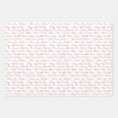 Roze en witte strepen, bessen en groeten inpakpapier vel (Voorkant 3)