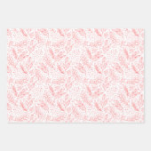 Roze en witte strepen, bessen en groeten inpakpapier vel (Voorkant 2)