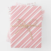 Roze en witte strepen, bessen en groeten inpakpapier vel (In situ)