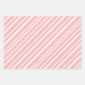 Roze en witte strepen, bessen en groeten inpakpapier vel (Voorkant)