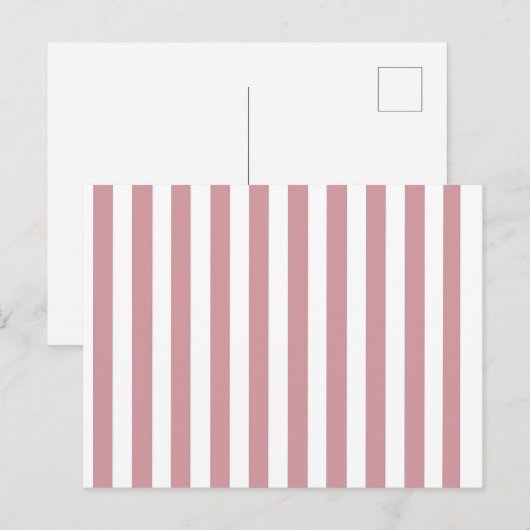 roze en witte strepen Briefkaart (Voorkant / Achterkant)