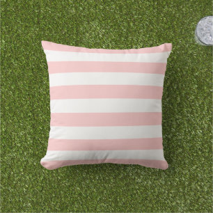 Roze en witte strepen buitenkussen