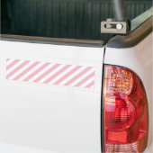 Roze en witte strepen bumpersticker (Op Truck)