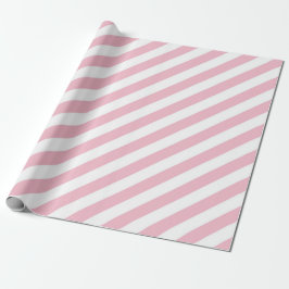 Roze en witte strepen cadeaupapier