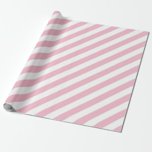 Roze en witte strepen cadeaupapier