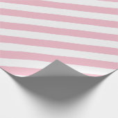 Roze en witte strepen cadeaupapier (Hoek)