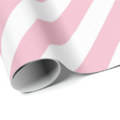 Roze en witte strepen cadeaupapier (Rol Hoek)