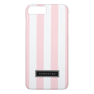 Roze en witte strepen Case-Mate iPhone case