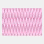 Roze en witte strepen Chevron Polka Dots Inpakpapier Vel (Voorkant 3)