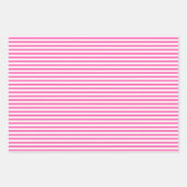 Roze en witte strepen Chevron Polka Dots Inpakpapier Vel (Voorkant 2)