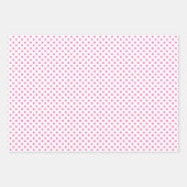 Roze en witte strepen Chevron Polka Dots Inpakpapier Vel (Voorkant)