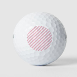 Roze en witte strepen golfballen