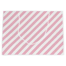 Roze en witte strepen groot cadeauzakje