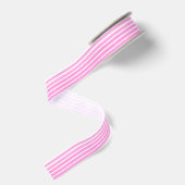 Roze en witte strepen grosgrain lint (Achterkant)