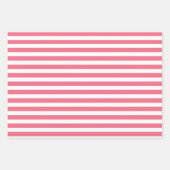 Roze en witte strepen inpakpapier vel (Voorkant 2)
