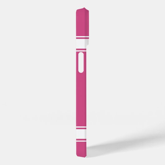 Roze en witte strepen Jersey Voetbal Case-Mate iPhone Case (Achterkant / Rechts)