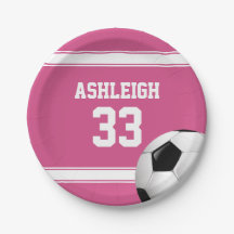 Roze en witte strepen Jersey Voetbal