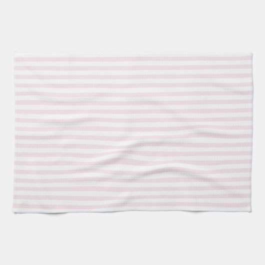 Roze en witte strepen - keukenhanddoek (Horizontaal)