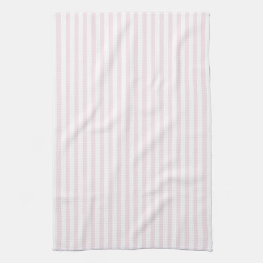 Roze en witte strepen - keukenhanddoek (Verticaal)