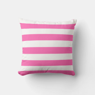 Roze en Witte Strepen Kussen