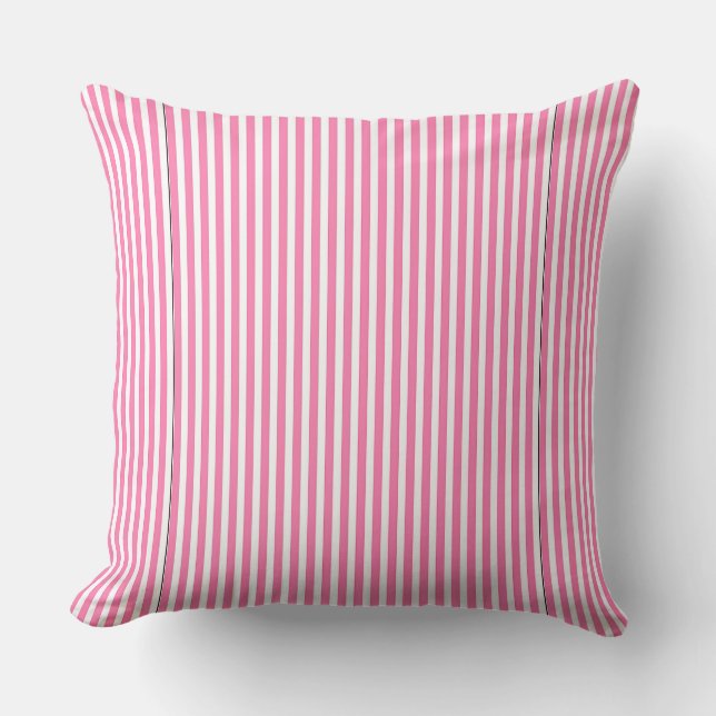 Roze en witte strepen  kussen (Voorkant)