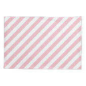 Roze en witte strepen kussensloop (Achterkant)