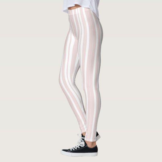 roze en witte strepen leggings (Links)