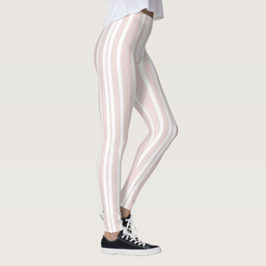 roze en witte strepen leggings (Rechts)
