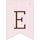 Roze en witte strepen met Mason Jar Baby shower Vlaggetjes (Tweede vlag)