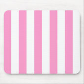 Roze en witte strepen Mousepad Muismat (Voorkant)