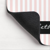 Roze en witte strepen muismat (Hoek)