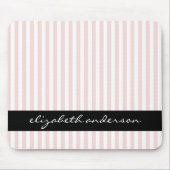 Roze en witte strepen muismat (Voorkant)