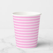 Roze en witte strepen papieren bekers (Achterkant)
