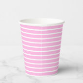 Roze en witte strepen papieren bekers (Rechts)