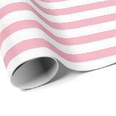 Roze en witte strepen, patroon en cadeautjes cadeaupapier (Rol Hoek)