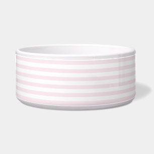 Roze en witte strepen - Pet Bowl Voerbakje