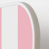 Roze en witte strepen pickleball paddle (Links Detail)