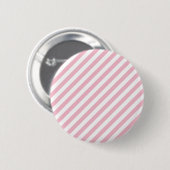 Roze en witte strepen ronde button 5,7 cm (Voorkant /achterkant)