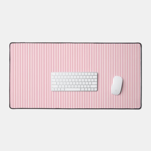 Roze en witte strepen  Roos kleur Bureaumat (Keyboard & Muis)