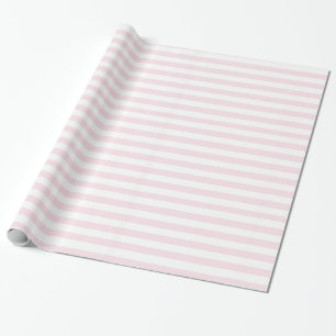 Roze en Witte Strepen Schattig Meisjesachtig Cadeaupapier