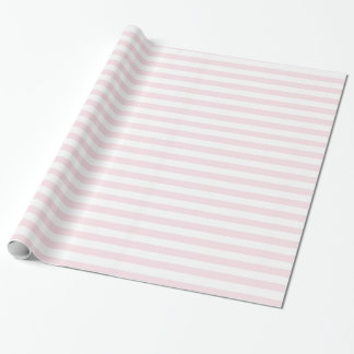 Roze en Witte Strepen Schattig Meisjesachtig Cadeaupapier