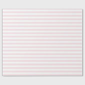 Roze en witte strepen Schattige Girly Cadeaupapier (Vlak)